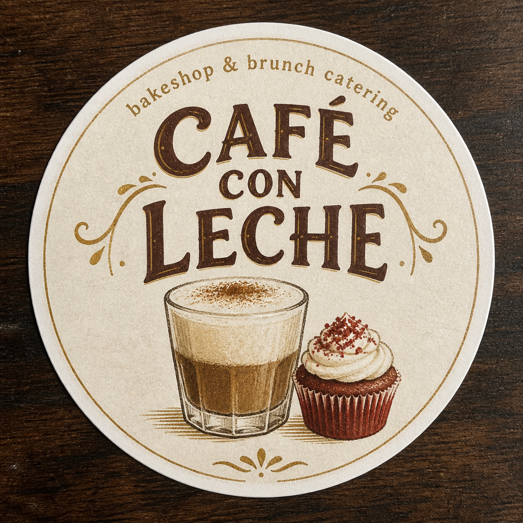 Cafe con Leche shop sticker